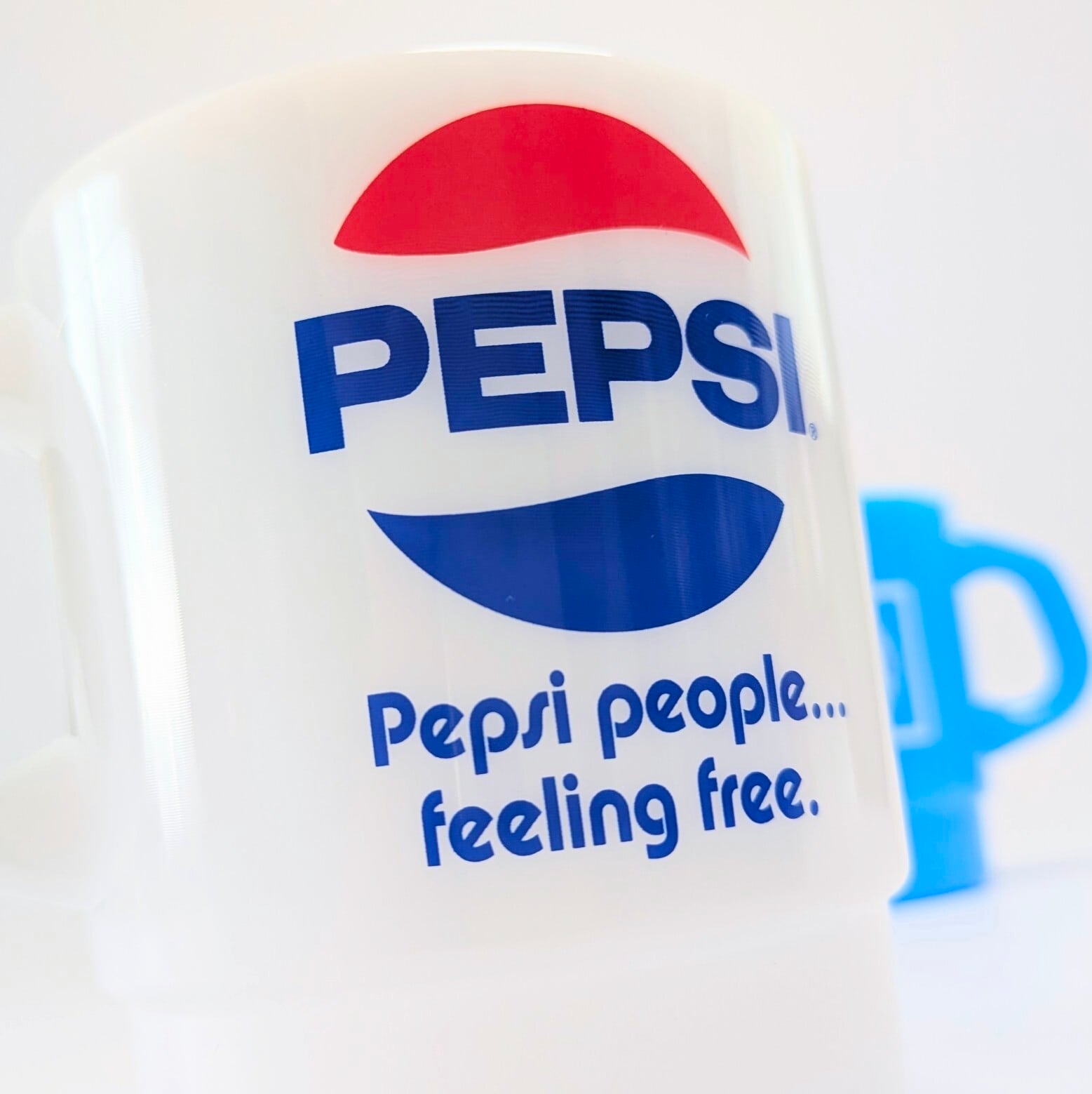 ♧【 STACKING MUG / スタッキングマグ   積み重ねられるマグ  】 PEPSI（ペプシ）ミルキーWHITE / プラスティックマグ / ミルキーマグ〚アメリカン雑貨 アメトイ〛
