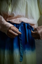 【三段染め羽二重スカート】SKIRT092-9