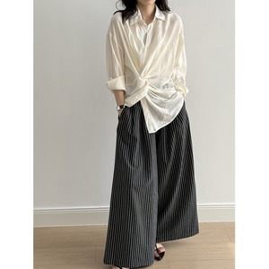 オーバーサイズノットデザインシャツ W01309