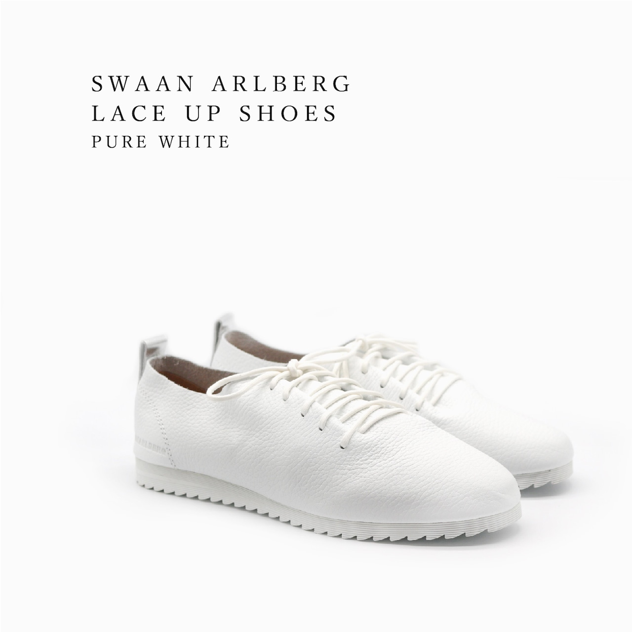 SWAANARLBERG スワンアルバーグ シューズ レディース レザーシューズ LACE UP SHOES SW-L01-L01-PW PURE WHITE ホワイト