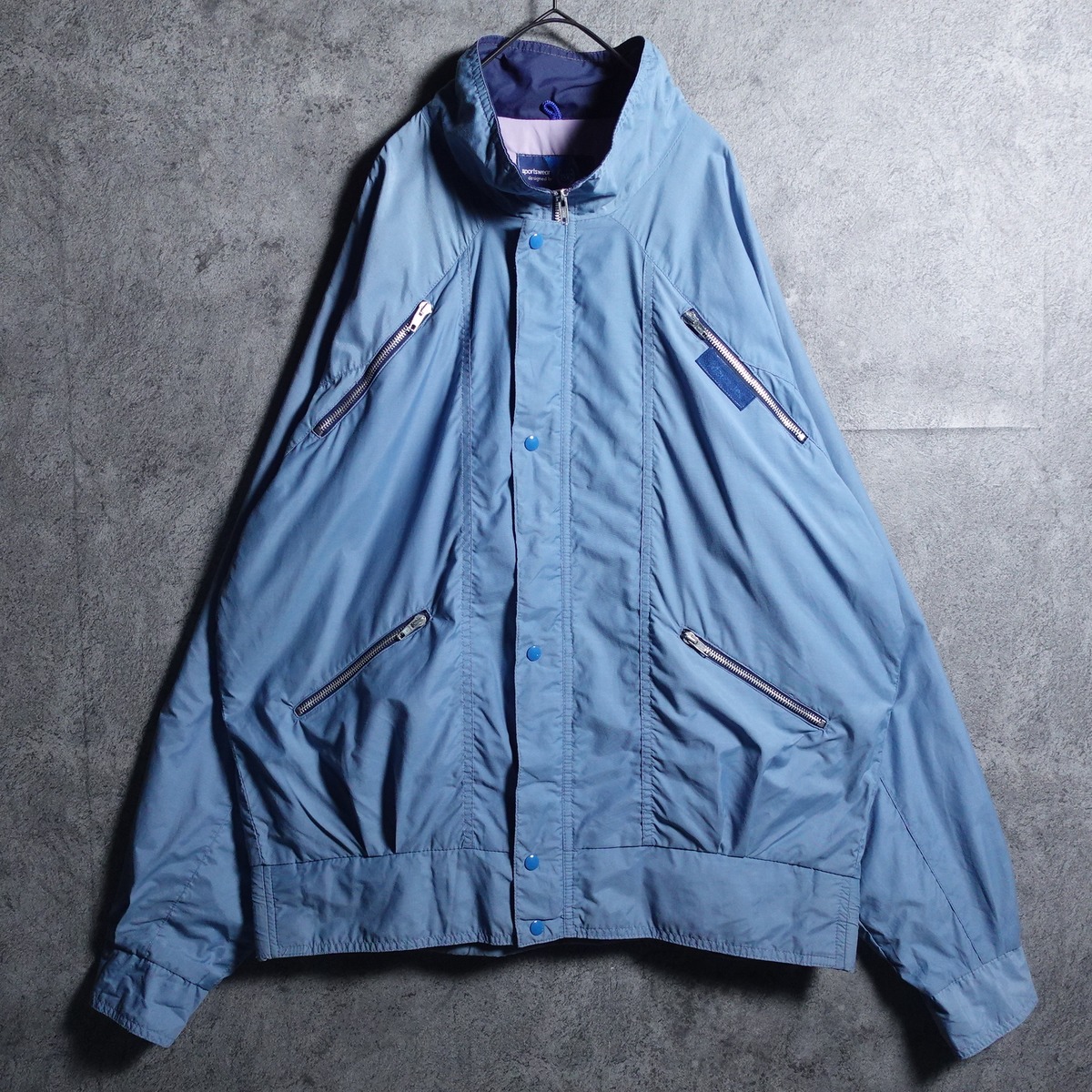 EURO Light Blue 4 Zip Pocket Design Jacket 古着屋 FORCE