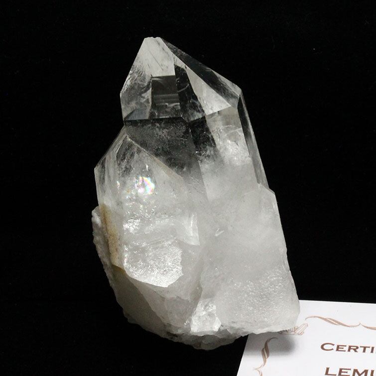 水晶 クラスター 原石 虹入り ブラジル ミナスジェライス州 コリント産 レムリアンシード 証明書付属おまかせ便 272-115