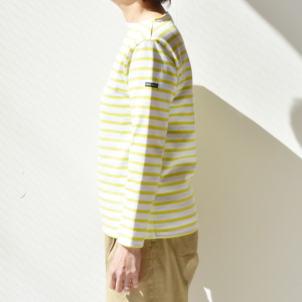 SAINT JAMES【セントジェームス】 ボーダーシャツ[OUESSANT]NEIGE/KIWI