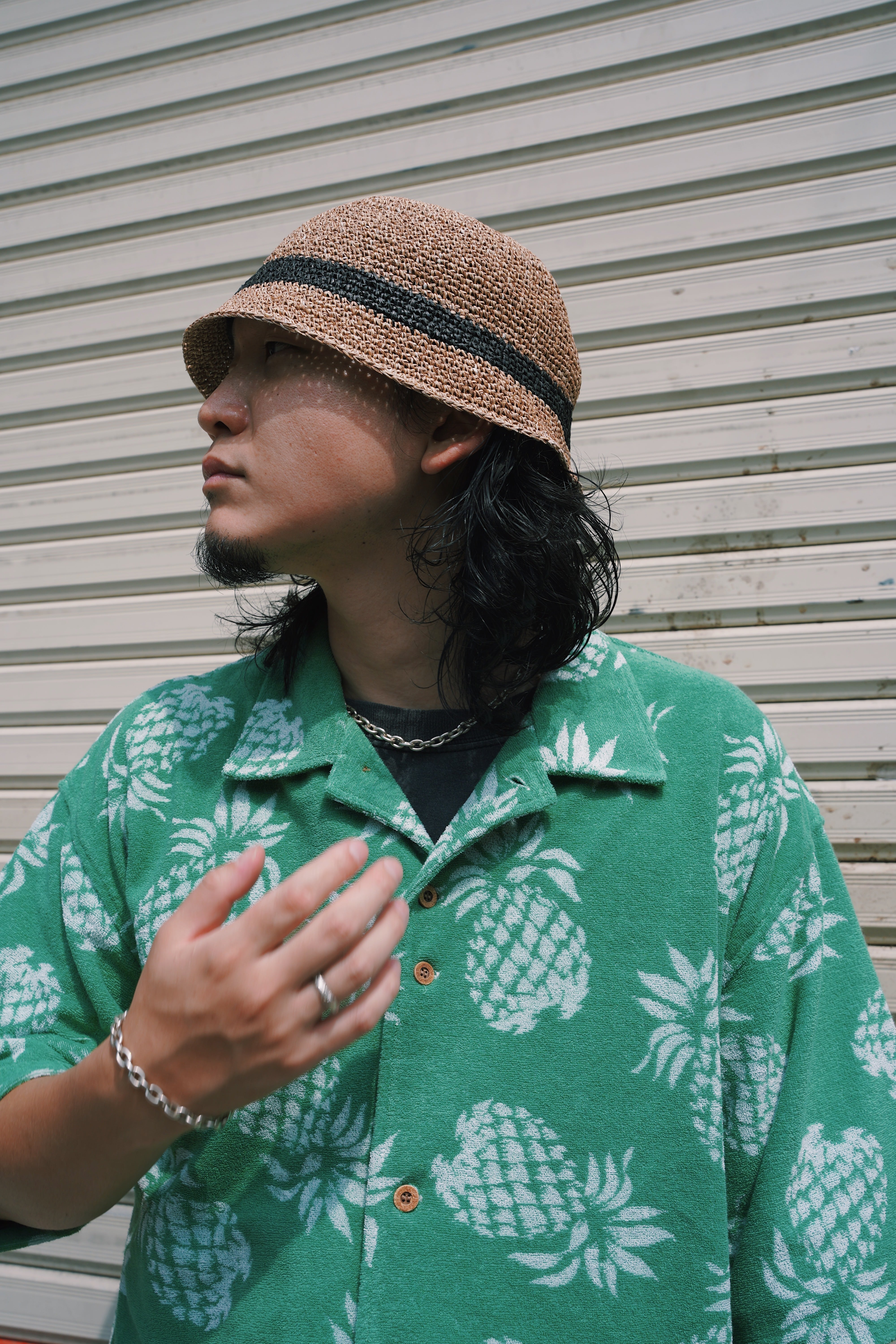 MM Pineapple Shirt GRN | BEARD ROOM