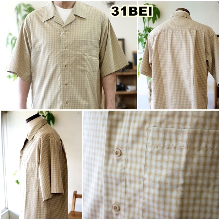 BARNS　バーンズ 半袖オープンカラーチェックシャツ BR26245 M BARNS バーンズアウトフィッターズ 半袖オープンカラーチェックシャツ