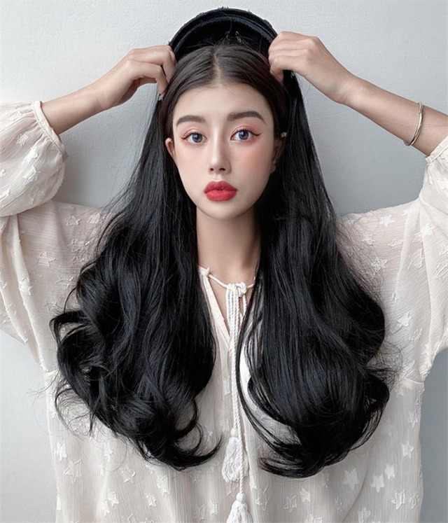 二文字：絶美 ウィッグ 取り外し可能 ナチュラル ビッグウェーブ ロングカーリーヘアピース U字型