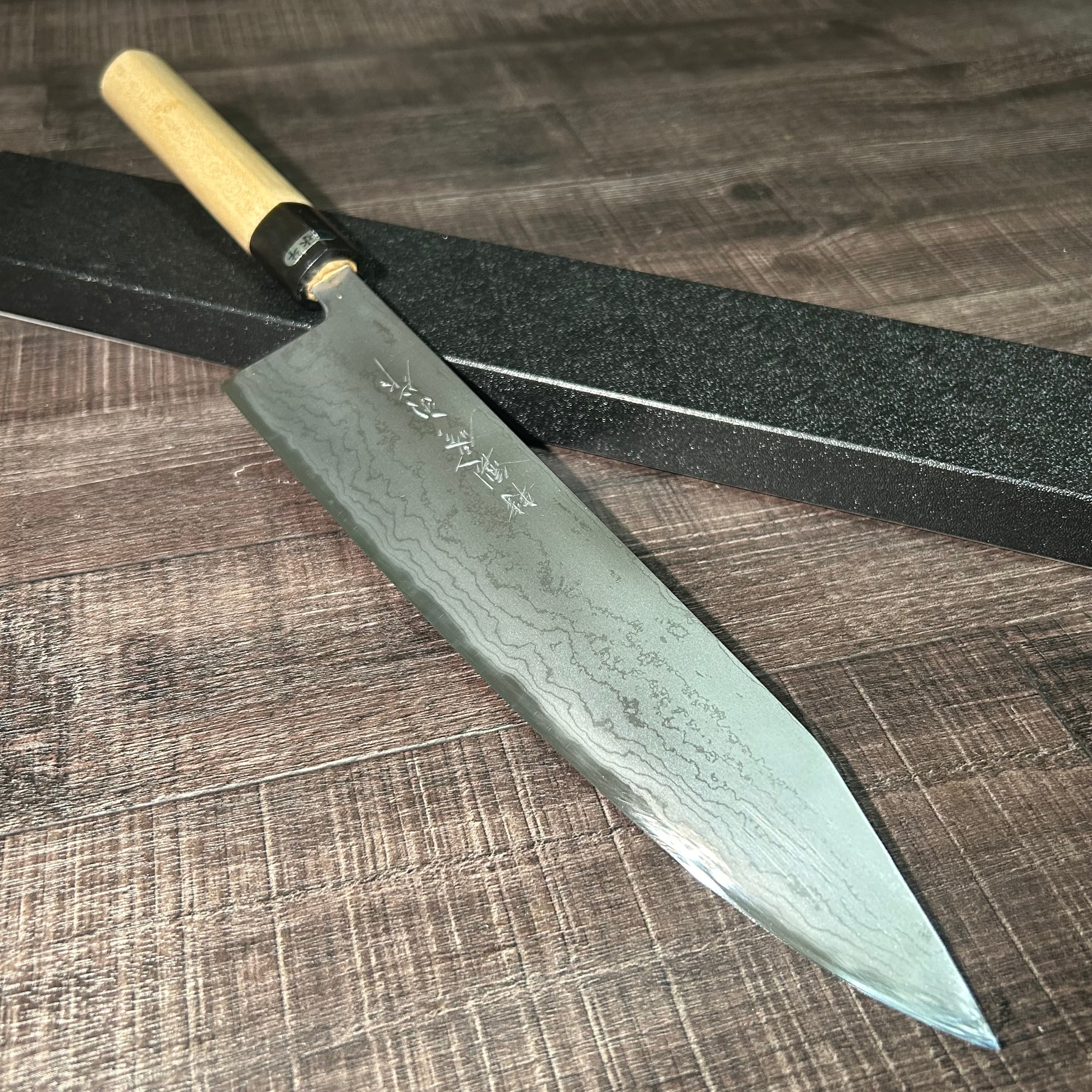 "Shuji Toyama" Kiritsuke gyuto 270mm Damascus Buffalo Magnolia Handle