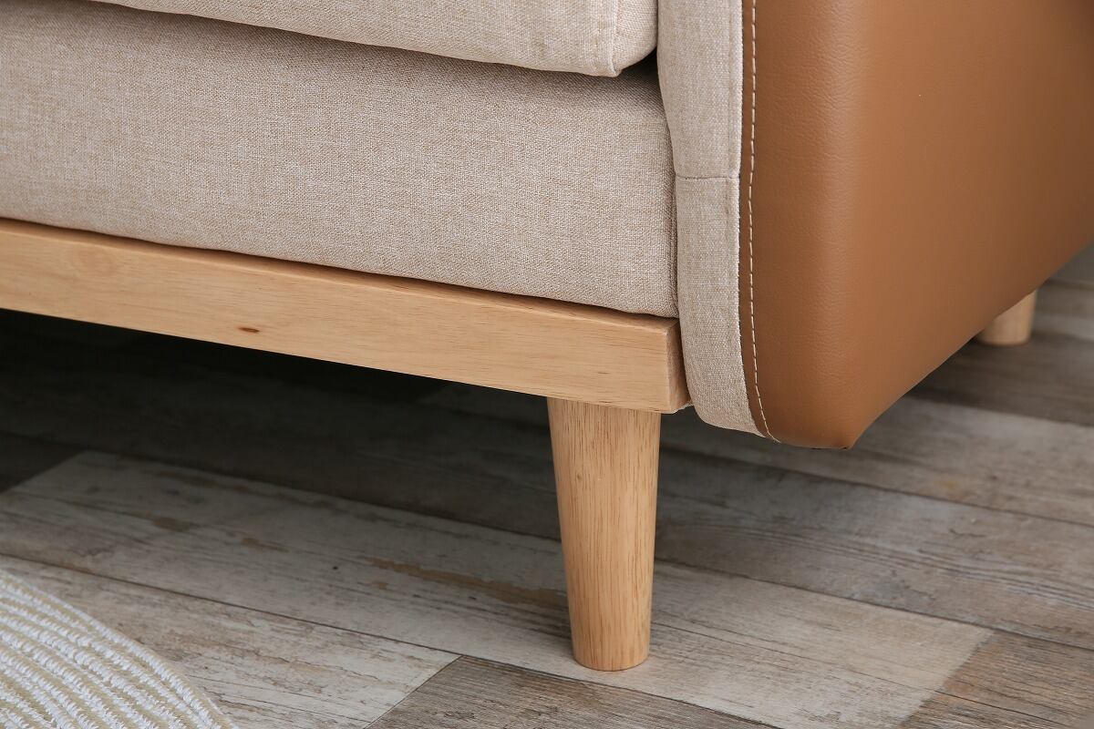 バイカラー2人掛けソファ ブラウン&アイボリー | TKSKSHOP☆送料