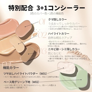 VEECCI(ヴィーチ)パーフェクトカバー 4色コンシーラーパレット
