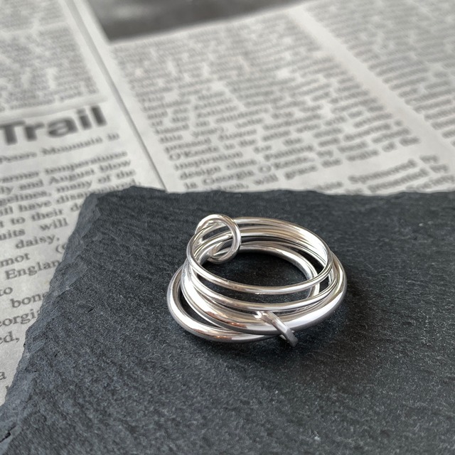 再入荷S925 four hoop ring