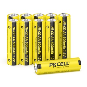 【在庫処分】PKCELL ニカド電池 単3形 1.2V ニッカド 充電電池 NICD AA600mAh (10本組)