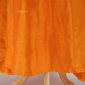 フラダンス 衣装 ワンピース ドレス Makalani オレンジ系 日本製 ワンカラー 五分袖 光沢感 無地 シンプル 高級感 上品 かわいい 鮮やか 華やか 明るい ハワイアン アロハ フラ ダンス レッスン 練習 ドレッシー 軽やか