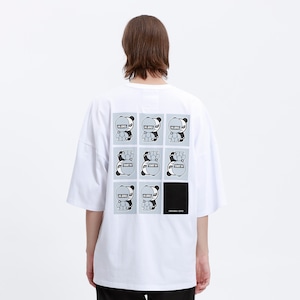 送料無料 【HIPANDA ハイパンダ】メンズ BROプリント Tシャツ MEN'S BRO PRINT SHORT SLEEVED BIG SIZE T-SHIRT / WHITE・BLACK