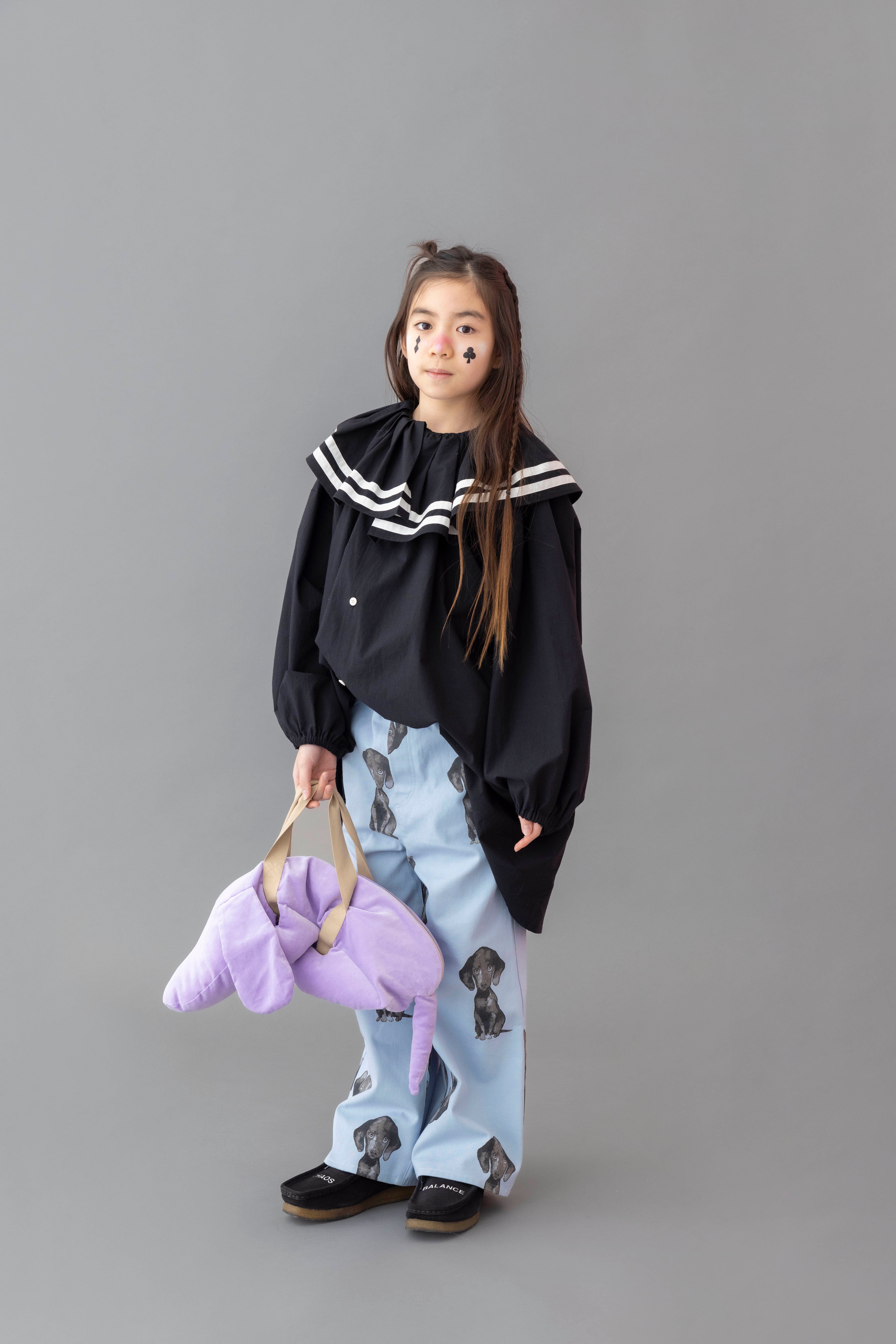 【24AW】folkmade(フォークメイド)clown tunic black(S/M/L)チュニック