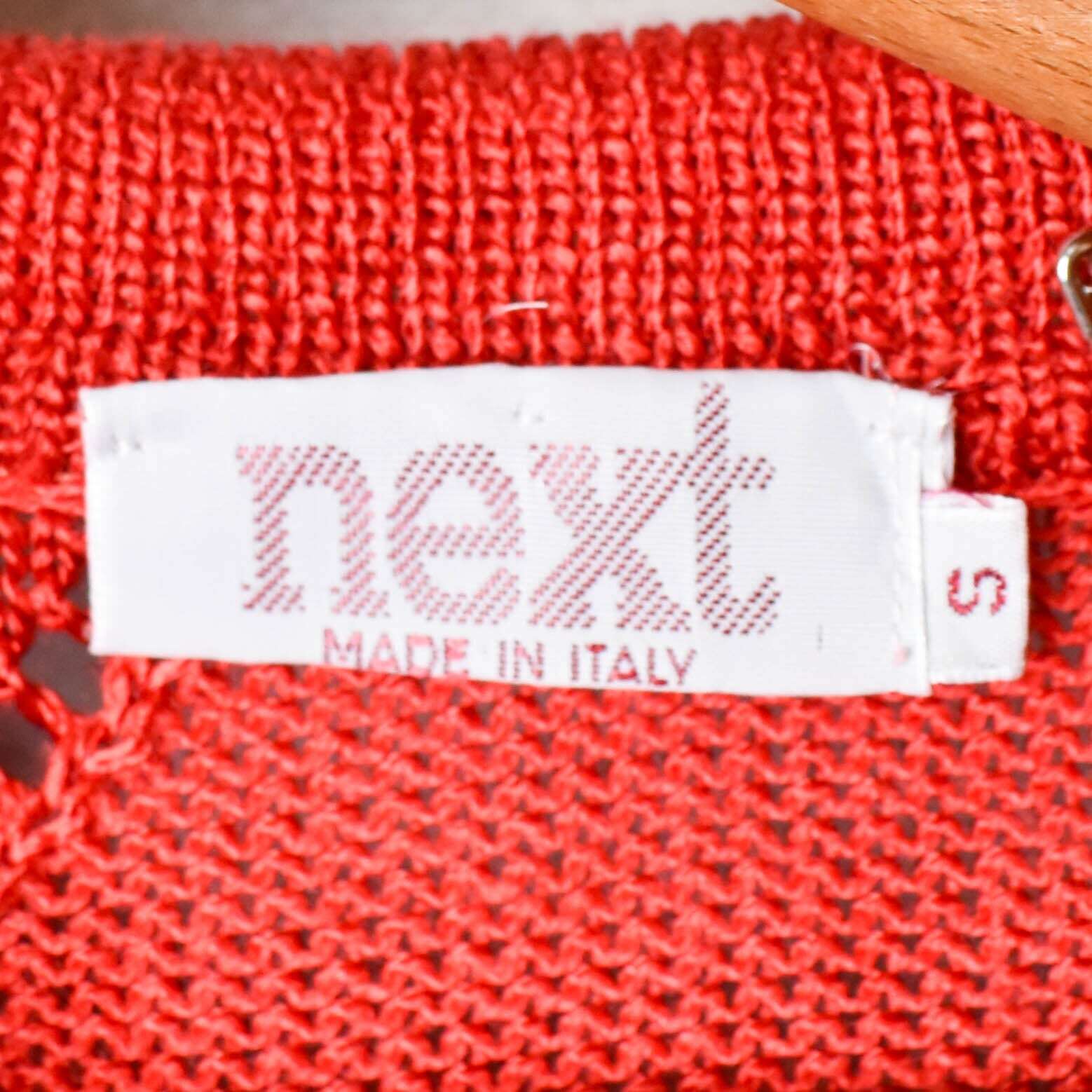 [USED] made in ITALY argyle cotton knit red