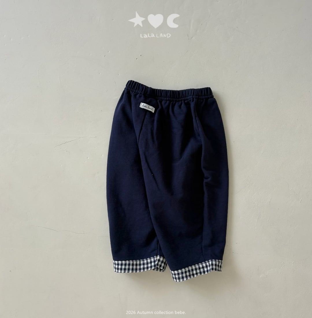 送料無料【予約】/ baby チェックラッパパンツ /lalaland