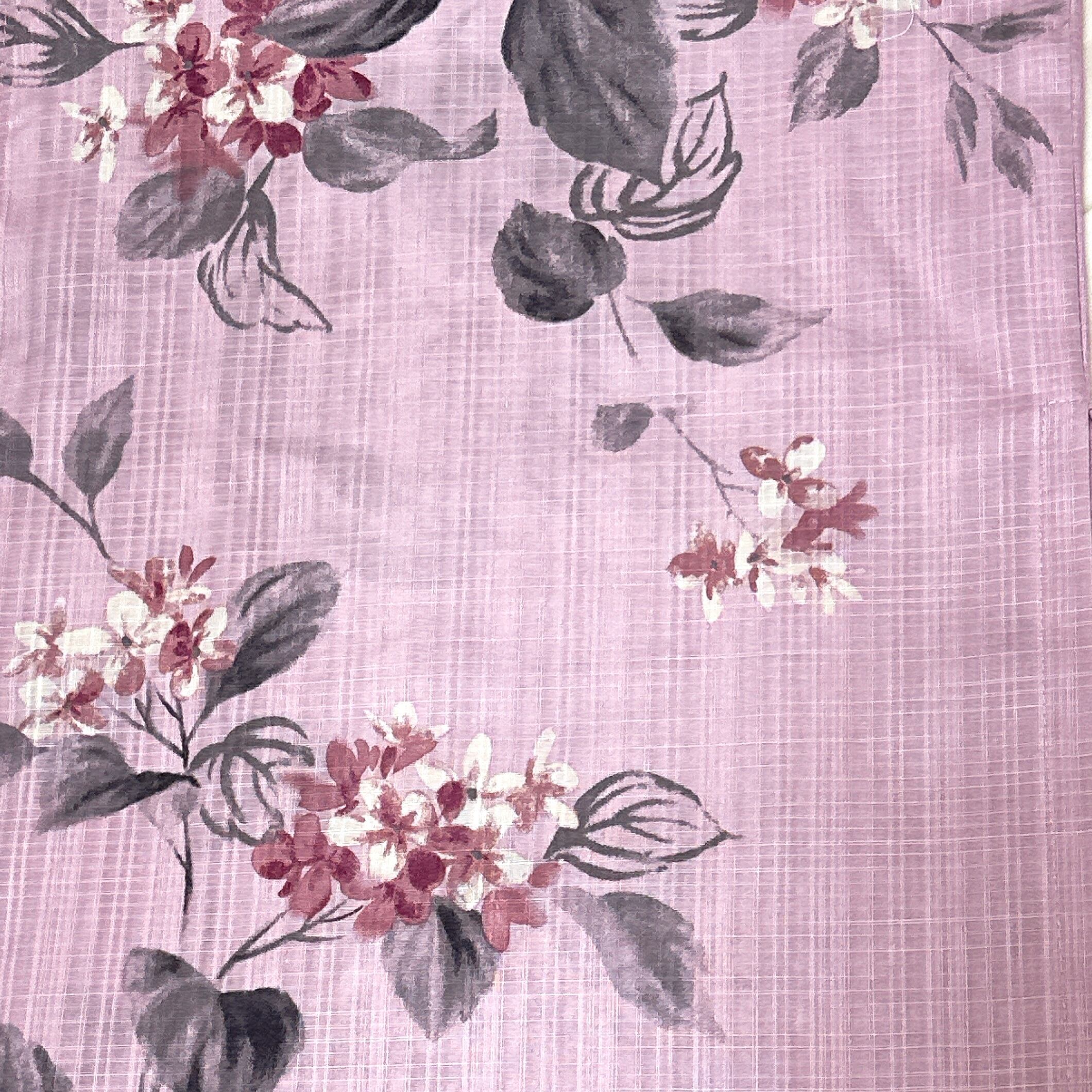 浴衣ジェンヌ 浴衣5点セット 紫ピンク くすみカラー ゆかた 半幅帯  