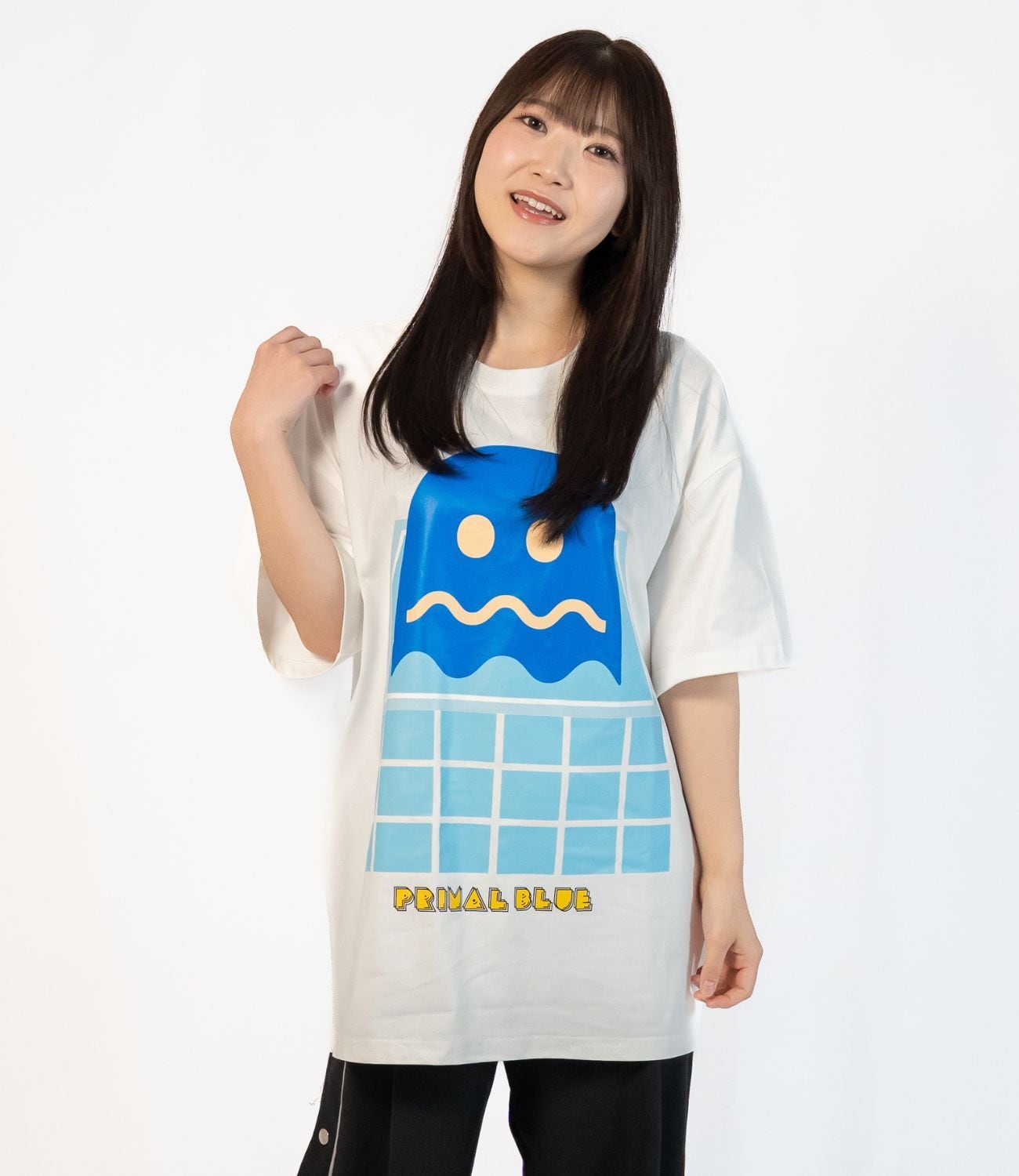 PACMAN×水風呂 イジケゴーストビッグシルエットTシャツ （ホワイト