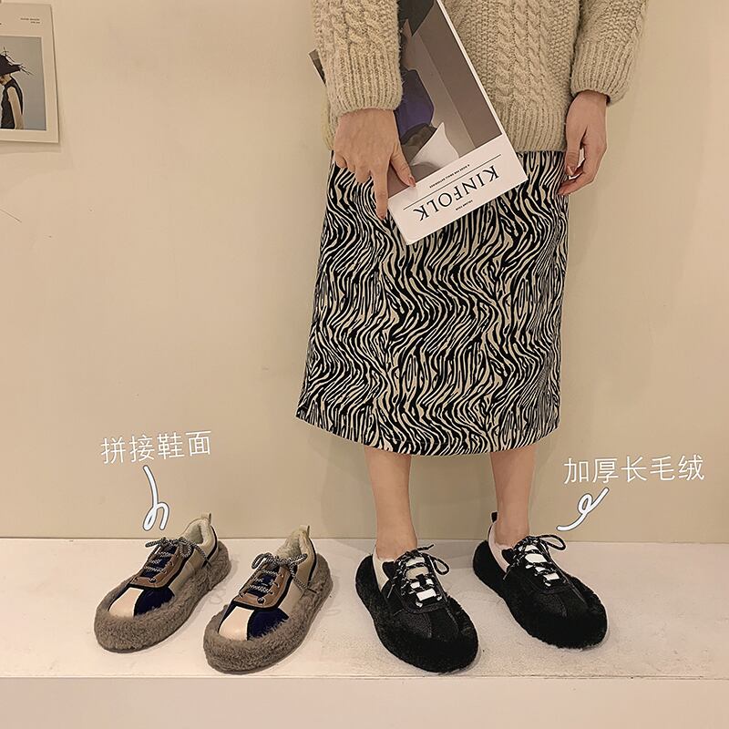 ウィンター 靴 シューズ コットン レース 冬物 レースアップ フェイクシューズ6189934120