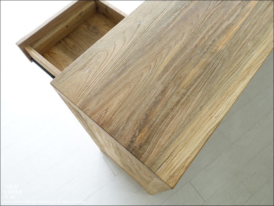 オールドチーク無垢材 カウンターAntika180 レジカウンター レジ台