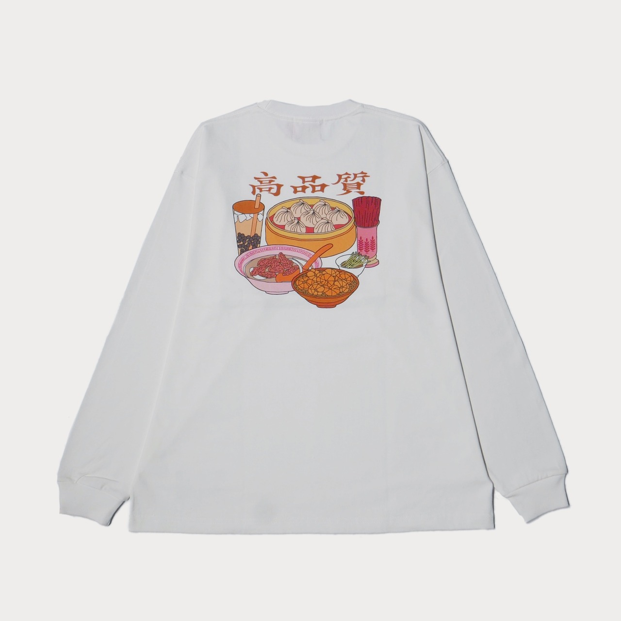 ( WHITE ) 臺南食堂 OVERSIZED LONG SLEEVE TEE