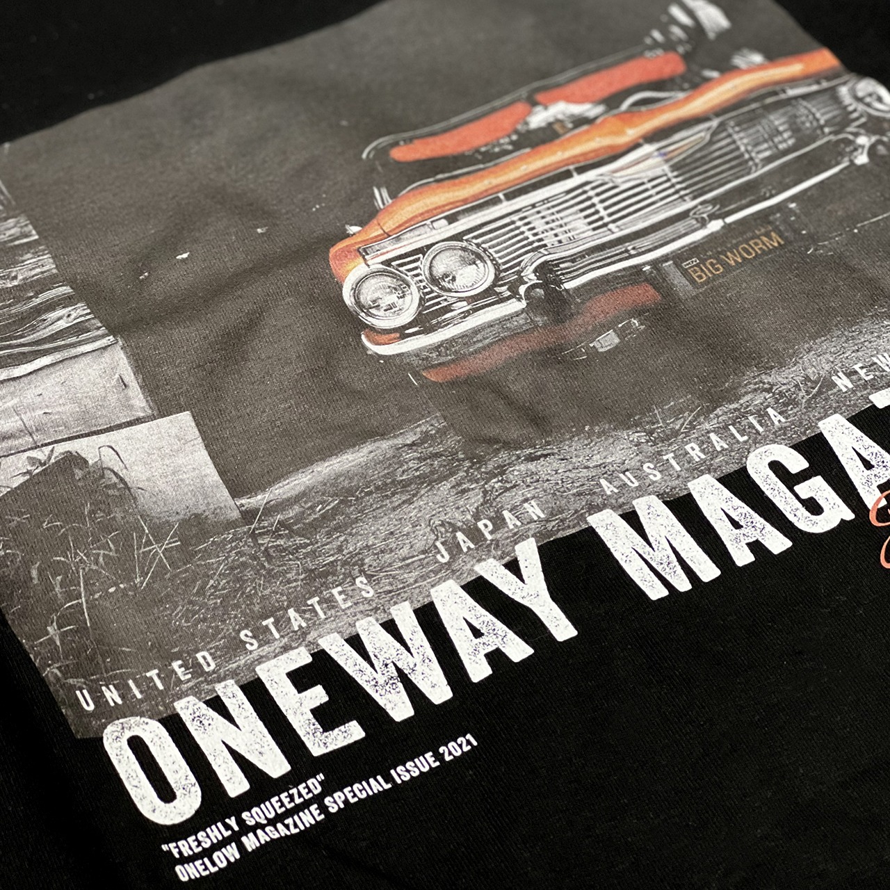 ONEWAY MAG TEE "FRESHLY SQUEEZED" WHT