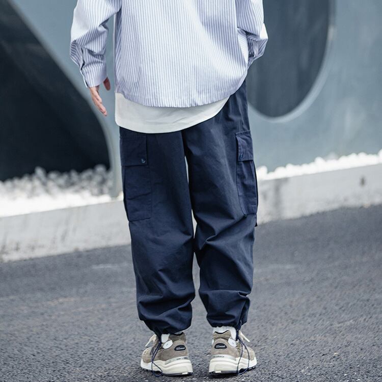 ★RETRO LOOSE WASHED TAPERED PANTS　　24259