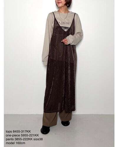 CHIGNON】ベロアメッシュキャミワンピース | LASHIC