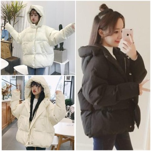ダウンジャケット レディースコート ルーズショート 大きいサイズ ゆったり 体型カバー ショートダウンコート アウター レディースアウター 2XL あったか フート付 レディースジャケット