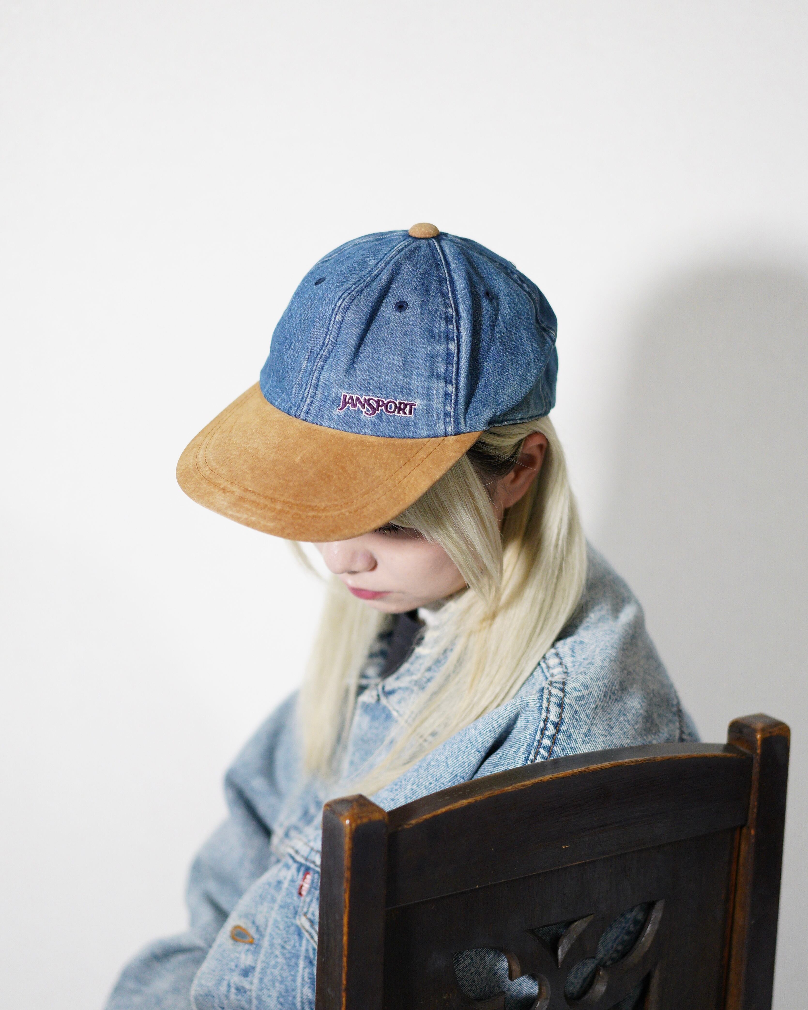 90s JANSPORT ジャンスポーツ デニムキャップ　スエード ヴィンテージ 90~00s JANSPORT】Cap | used.memento