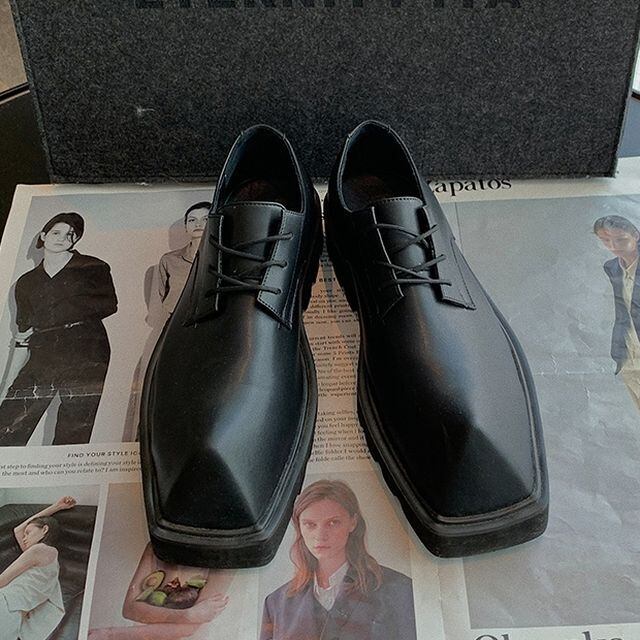 【予約販売】レザーシューズ 革靴 メンズ ローファー モダン モード 靴 ビジネス ブラック 黒 お洒落 カジュアル シック 24.5cm/25cm/25.5cm/26cm/26.5cm/27cm