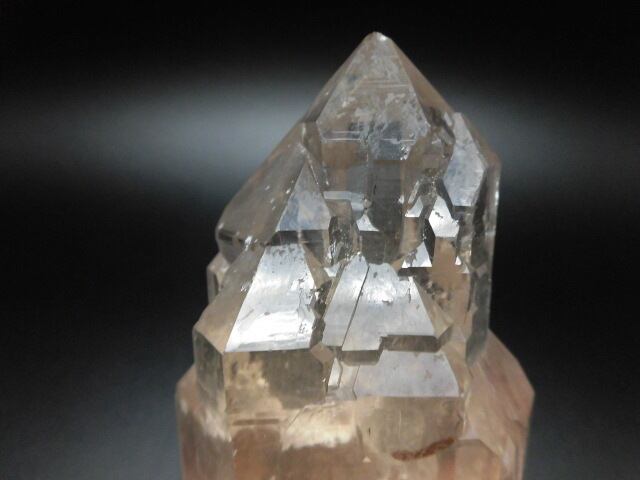 天然の両剣 【送料無料】【レア品】ブラジル産カテドラル水晶ダブルターミネーター　no.1