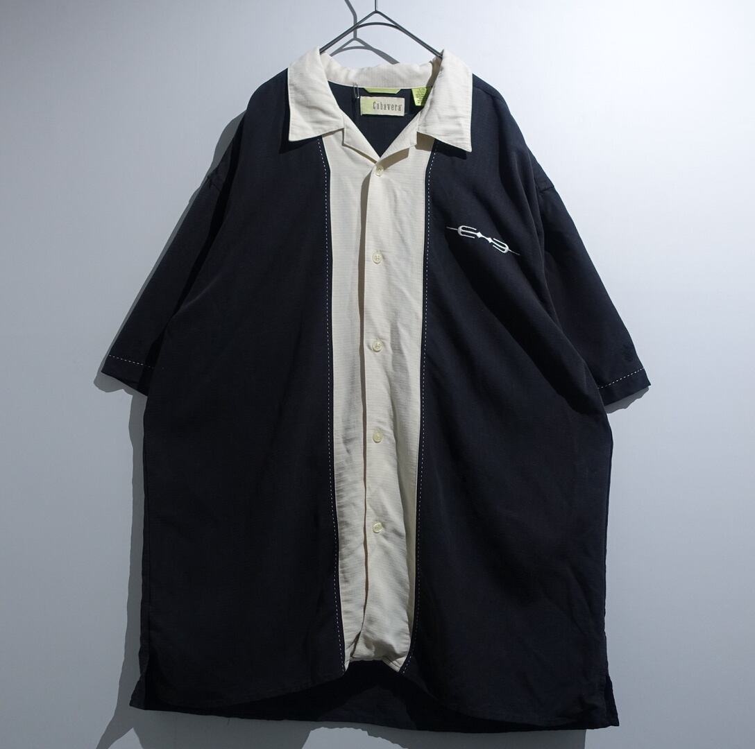 "Cubavera" Black Switch & Embroidery Design Shirt