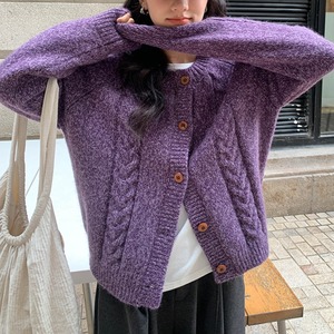 cable knit cardigan　J00230