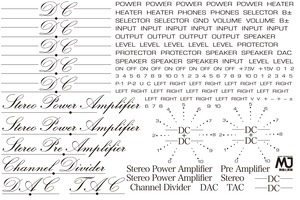 MJ編集部オリジナル　DCアンプ用インスタントレタリング（テキスト黒タイプ）