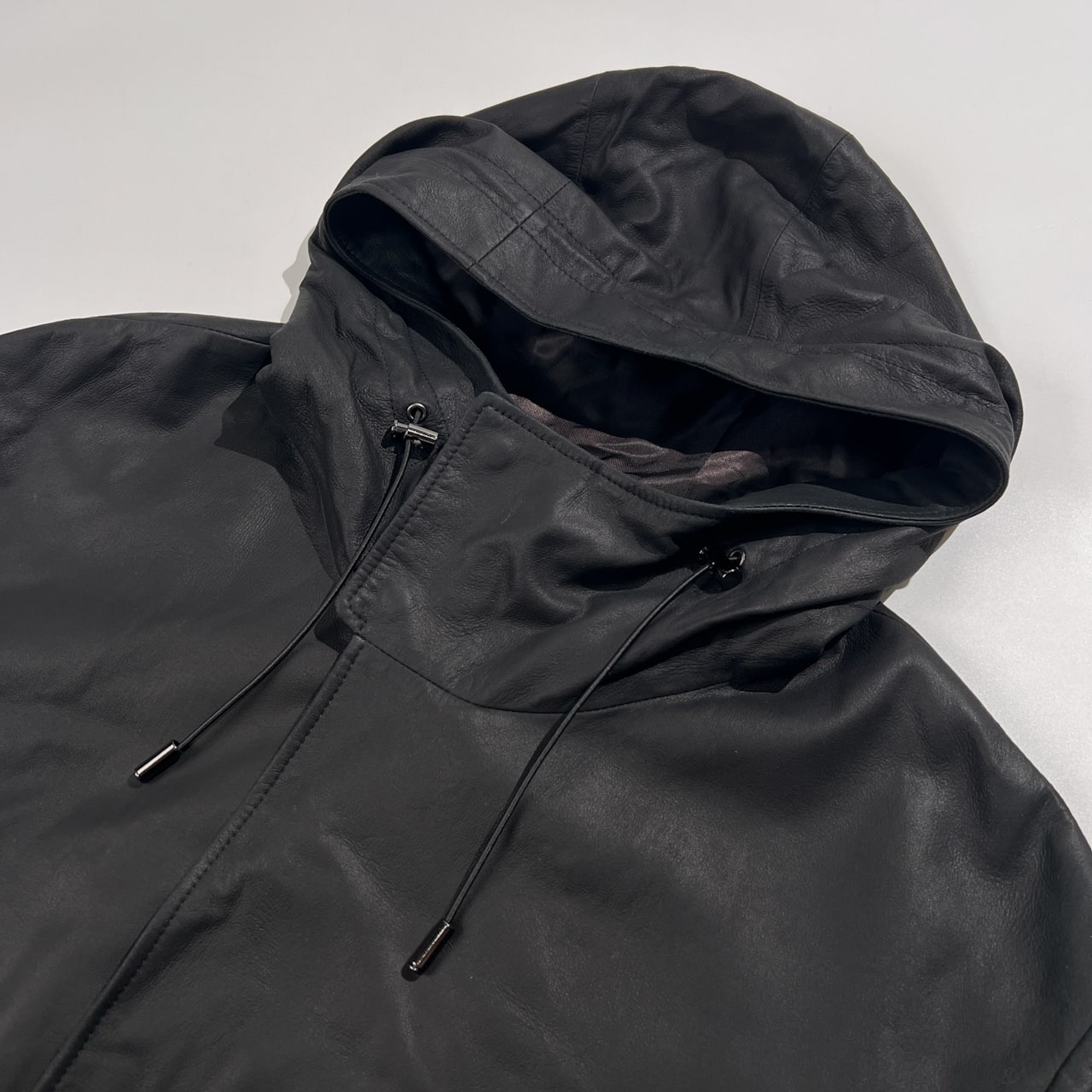 美品 JEAN-LOUIS SCHERRER ジャンルイシェレル 羊革 レザー モッズコート サイズ L /ブラック/メンズ