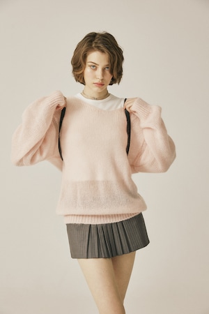 [threetimes] Bella mohair knit top Pink 正規品 韓国ブランド 韓国通販 韓国代行 韓国ファッション スリータイムズ 日本 店舗