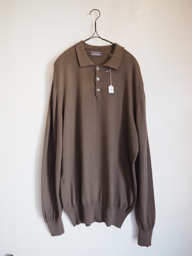 ITALY 1990’s cotton & rayon texture polo