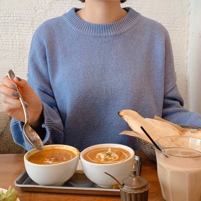 【mona_527さん着用】ラウンドネックオーバーサイズニット / 2カラー