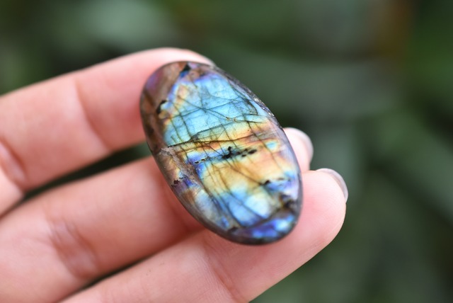 孔雀色★ラブラドライト ルースs873