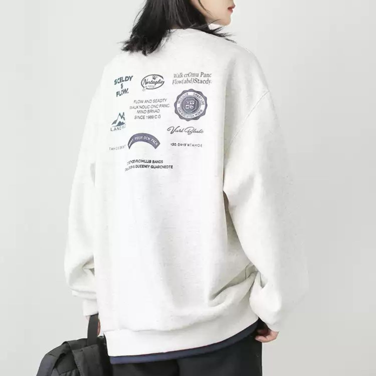 フェイクツーピース トレーナー 重ね着 韓国 スウェット hr6167 フェイクツーピーススウェット 3color N00295 | nicoilo