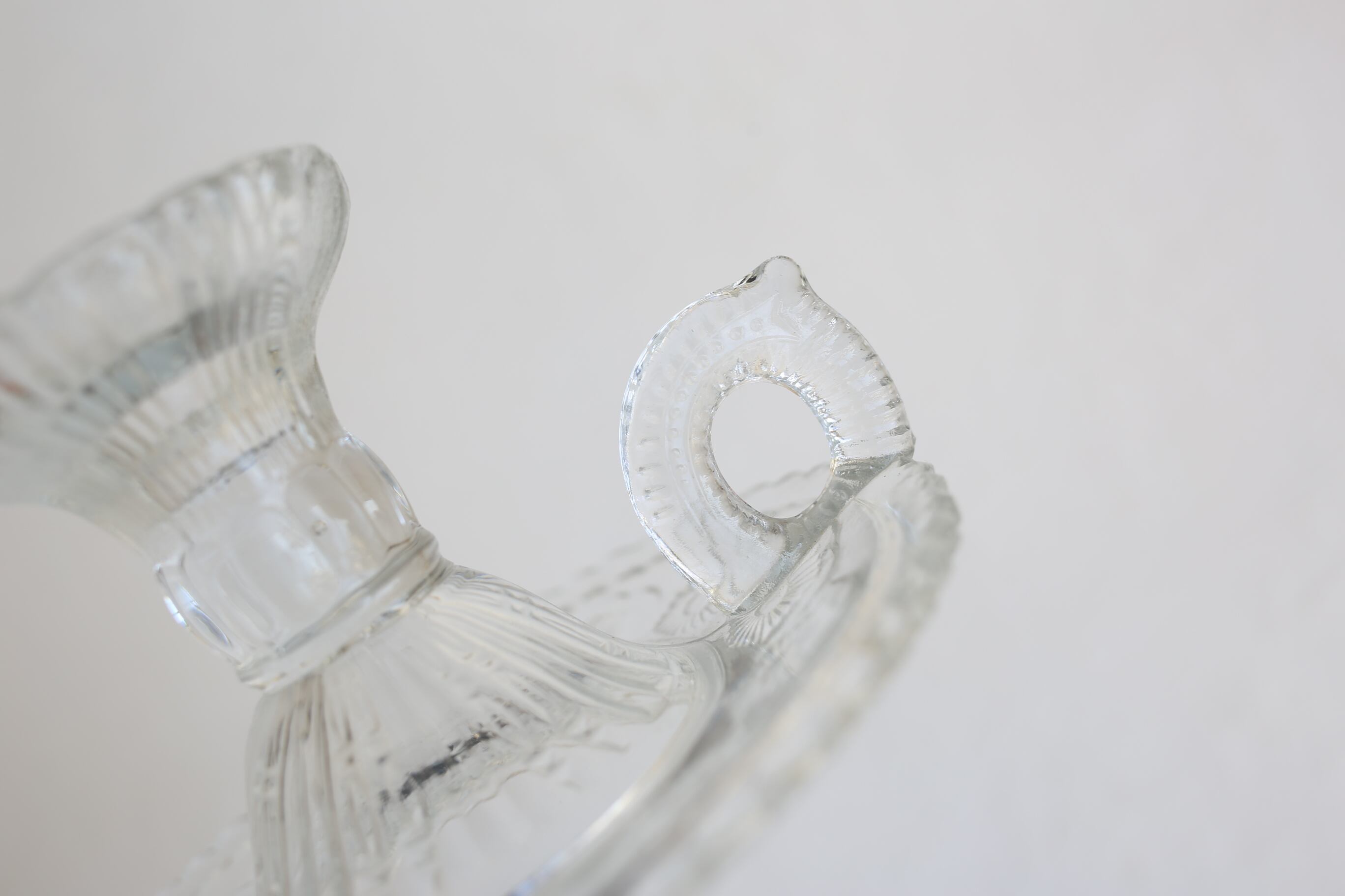 フランス　ヴィンテージ　キャンドルスタンド フランス アンティーク ヴィンテージ ガラスのキャンドルスタンド N