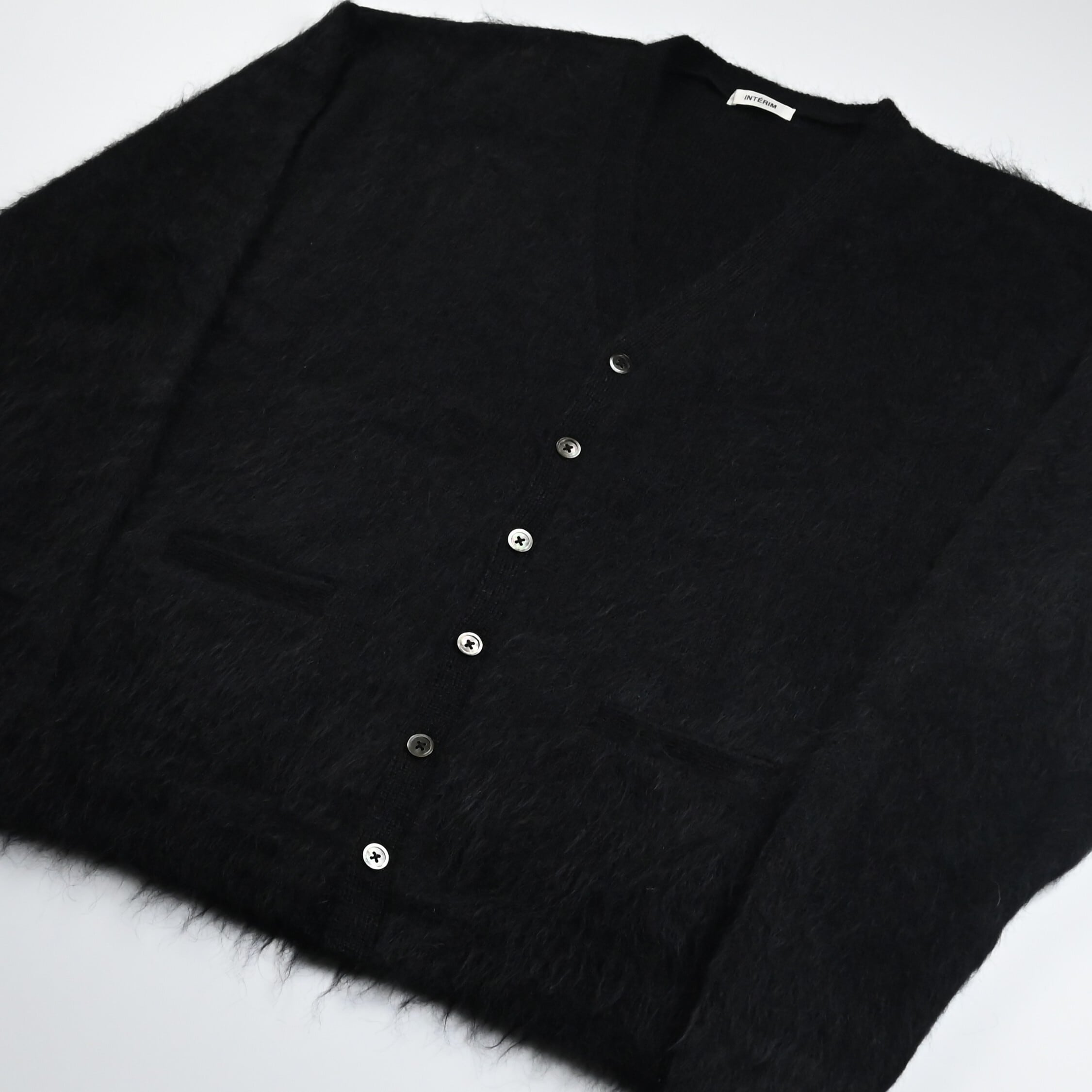 INTERIM / KID MOHAIR ALPACA SHAGGY CARDIGAN | GANKO
