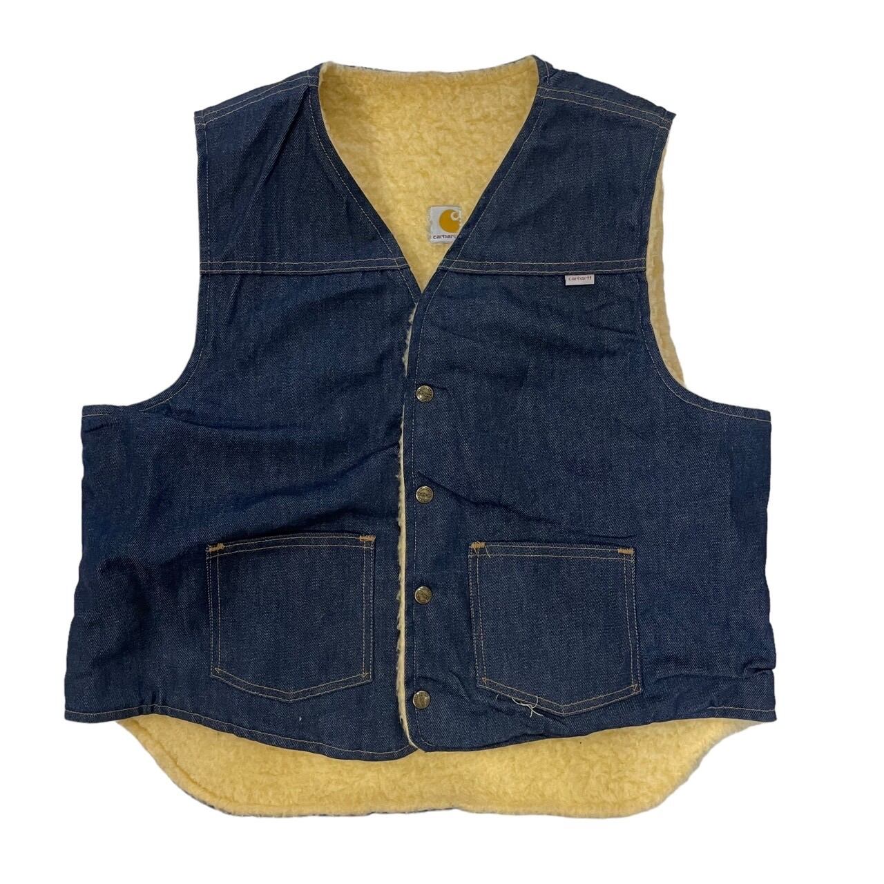 1980's Carhartt / denim vest #E384