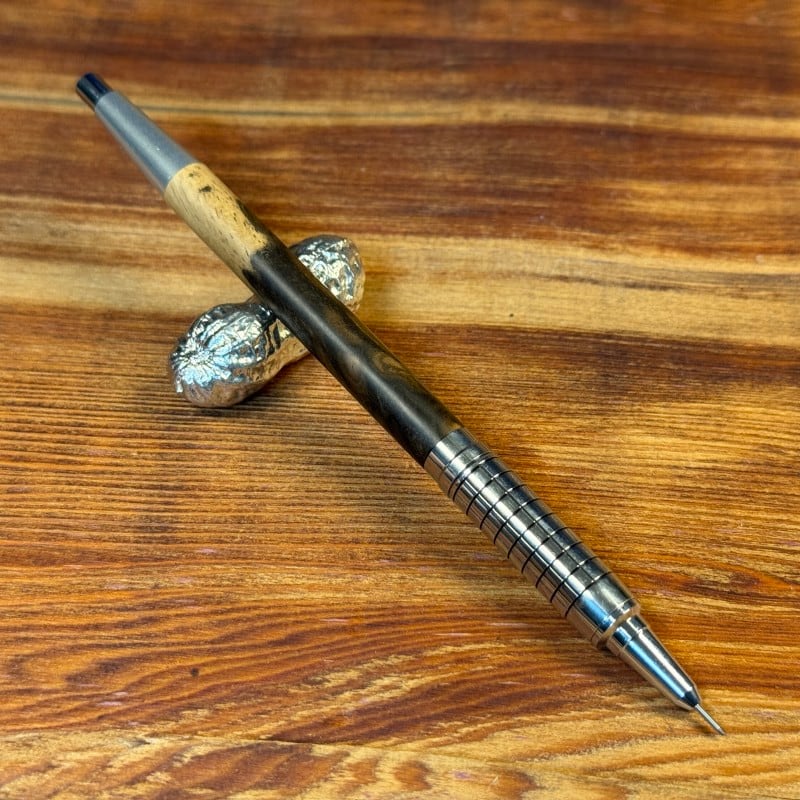 03021 黒柿孔雀杢 ST Draft 短軸 | クラフト工房 Steef&Co.