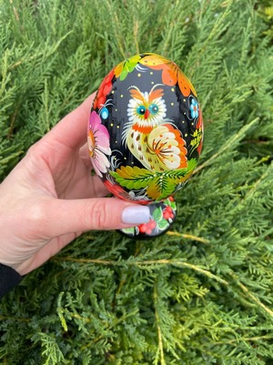 プィサンカ・スタンド付き（イースター・エッグ）13cm（ホメンコ作）