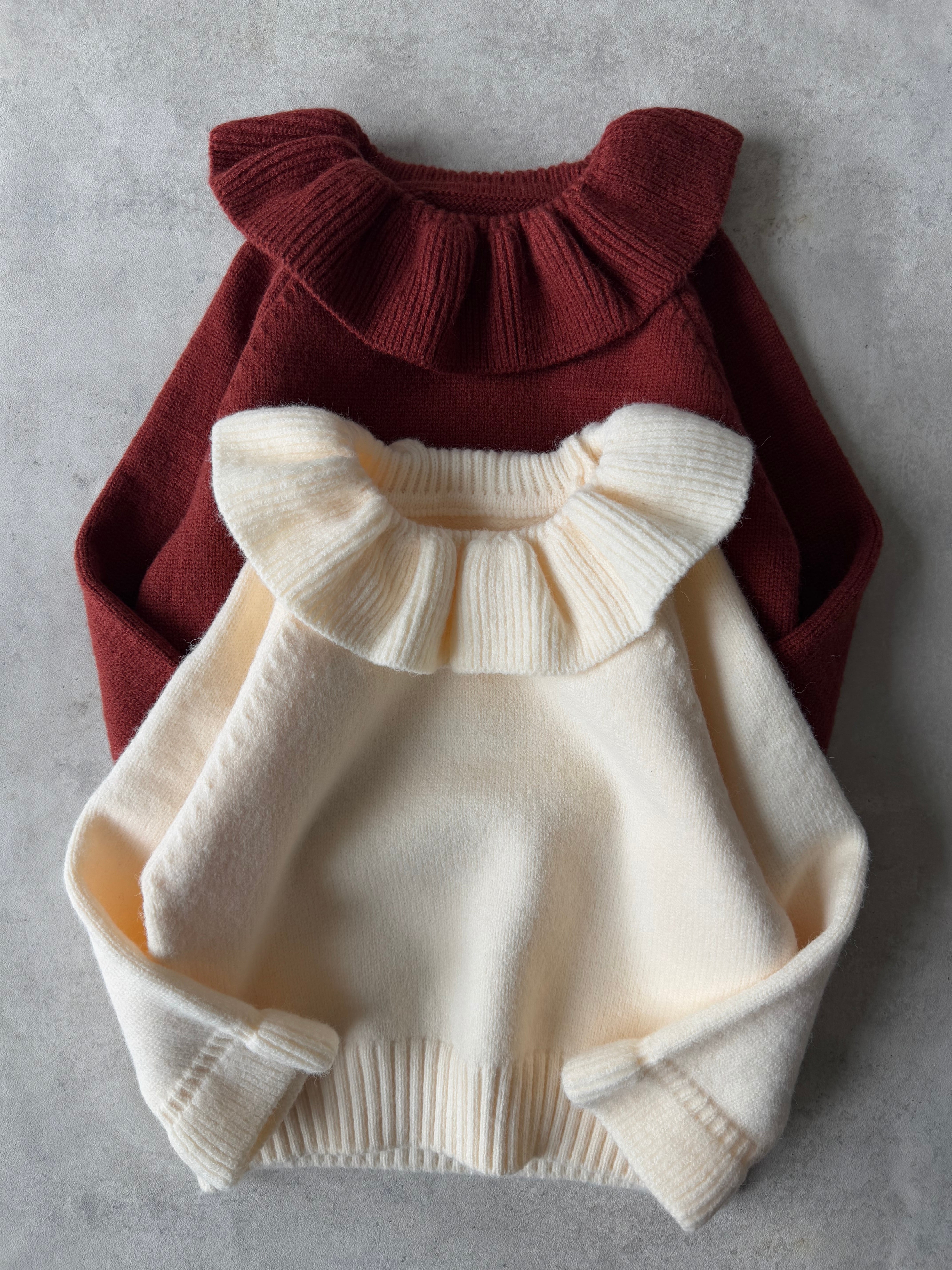 ふりふりカラーニット（90〜150cm）3888