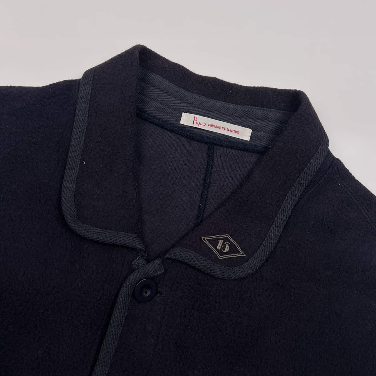 Papas パパス フリース ジャケット M/ネイビー メンズ