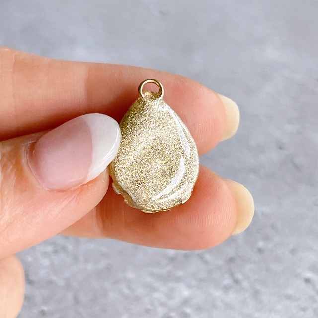 漆黒の宇宙✧モリオンお守りピアス&ネックレス2点セット✧GALAXY✧サージカルステンレス