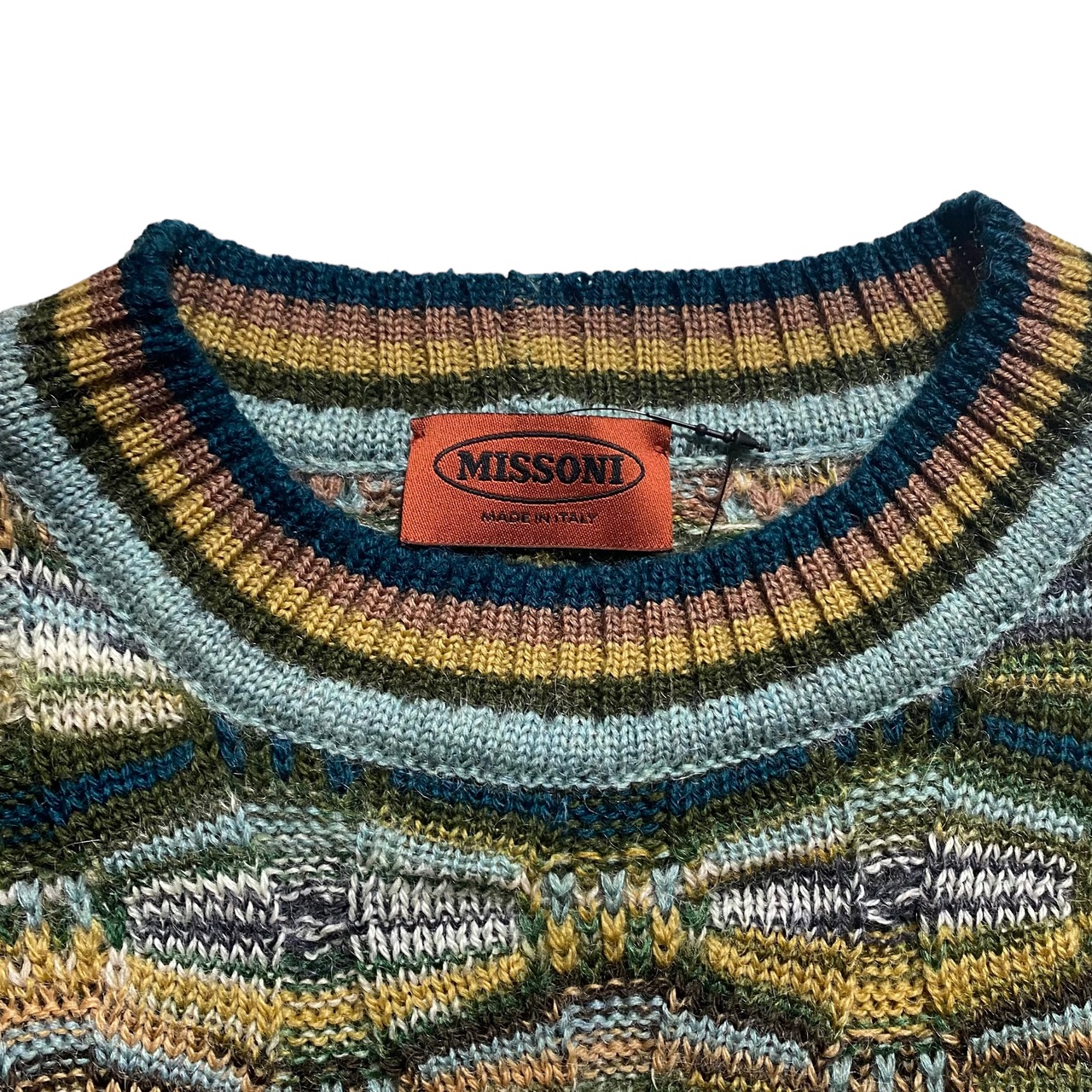 MISSONI wave pattern low gauge knit sweater
